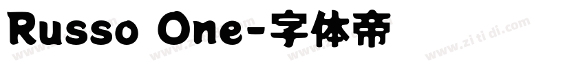 Russo One字体转换